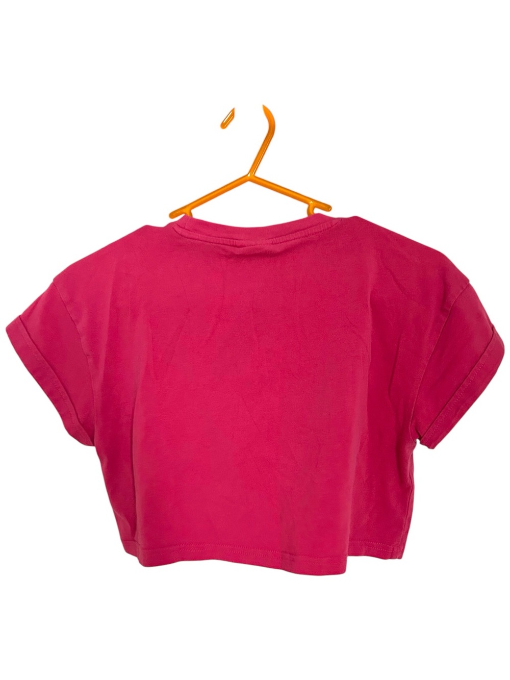 Gymshark Fraction Crop Top Hot Pink Boxy Tee- XS - Picture 7 of 8